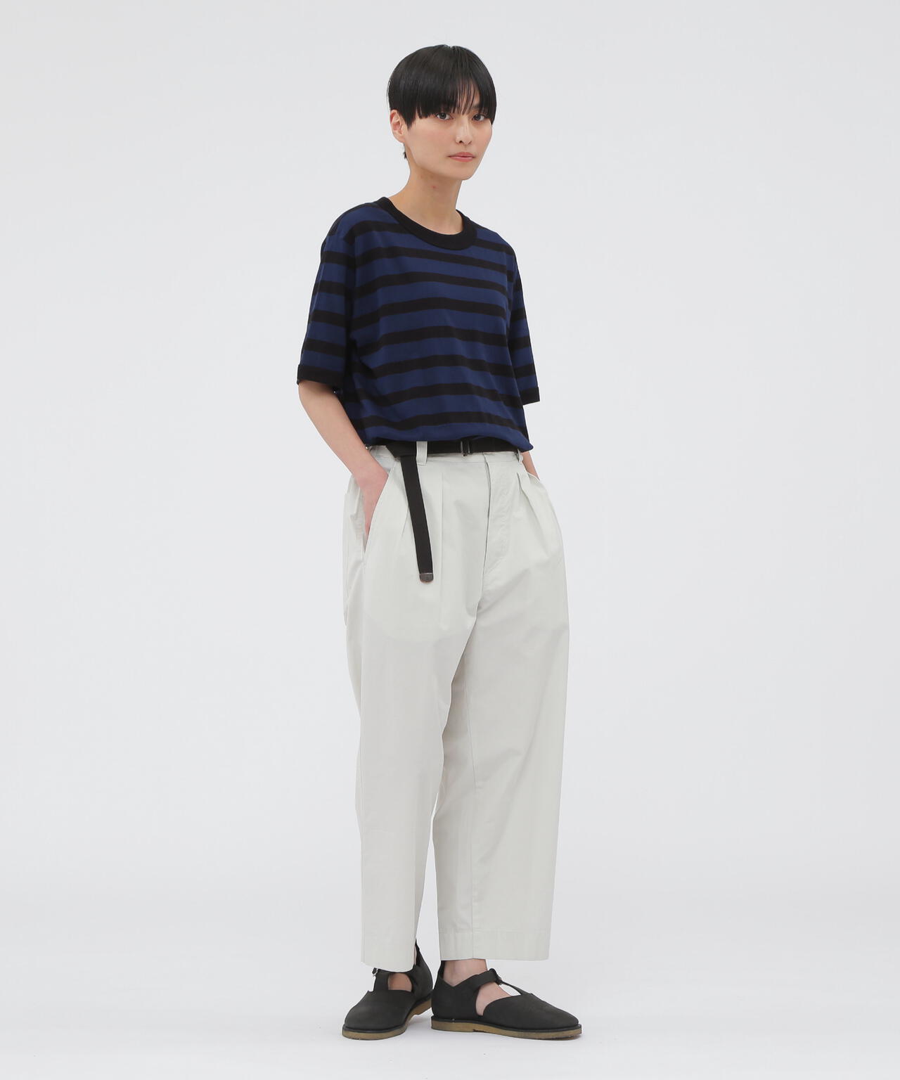 COTTON LINEN STRIPE JERSEY (オンラインショップ限定)
