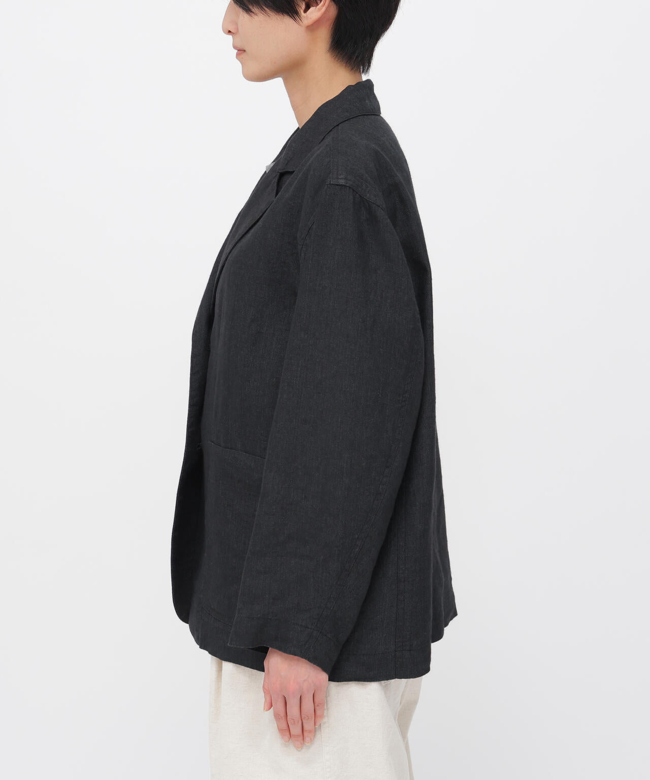 FADED WOOL LINEN TWILL JACKET