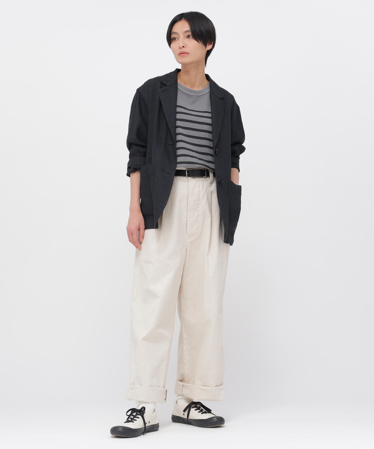 FADED WOOL LINEN TWILL JACKET