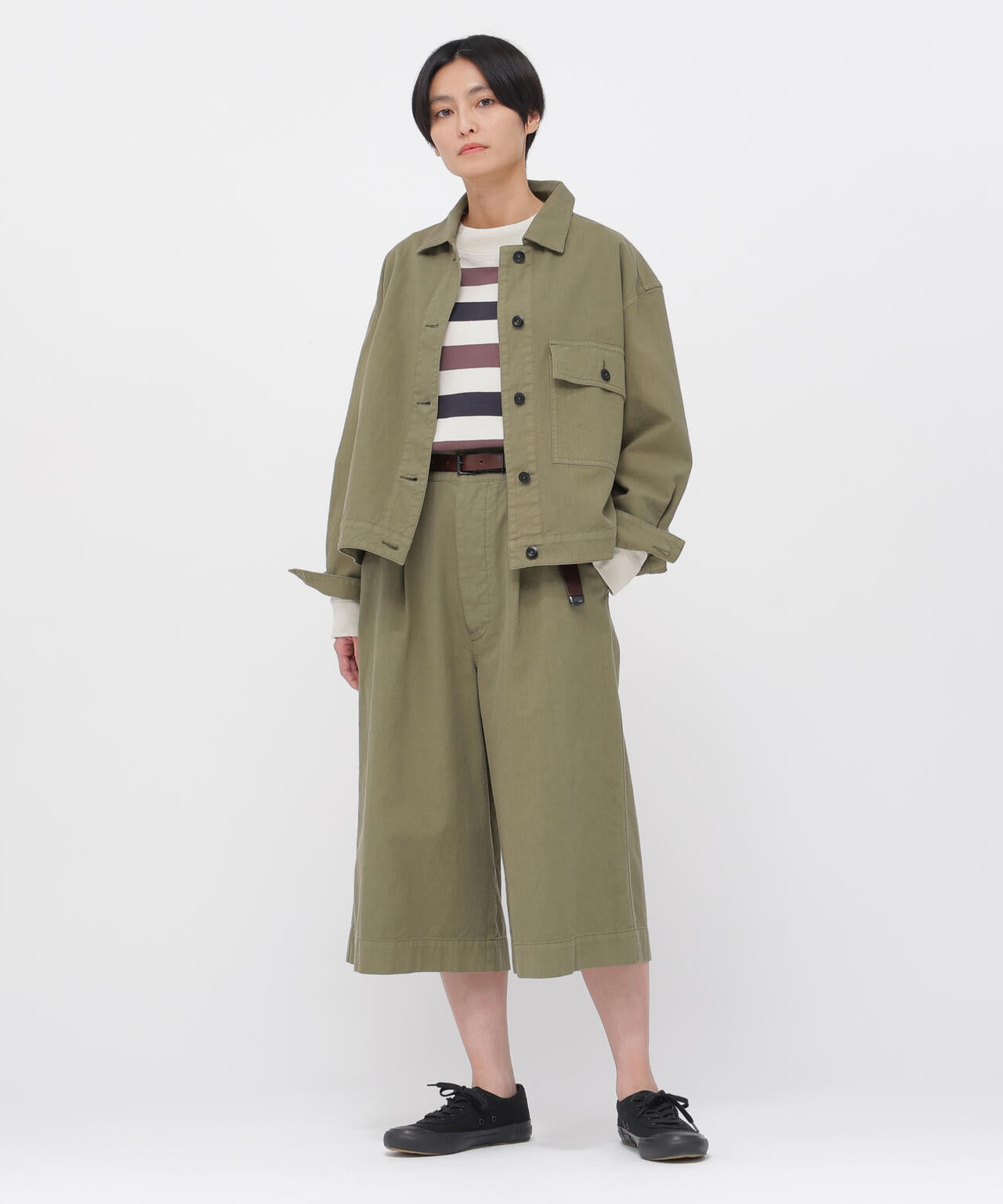BELGIAN LINEN COTTON PLAINWEAVE BLOUSON