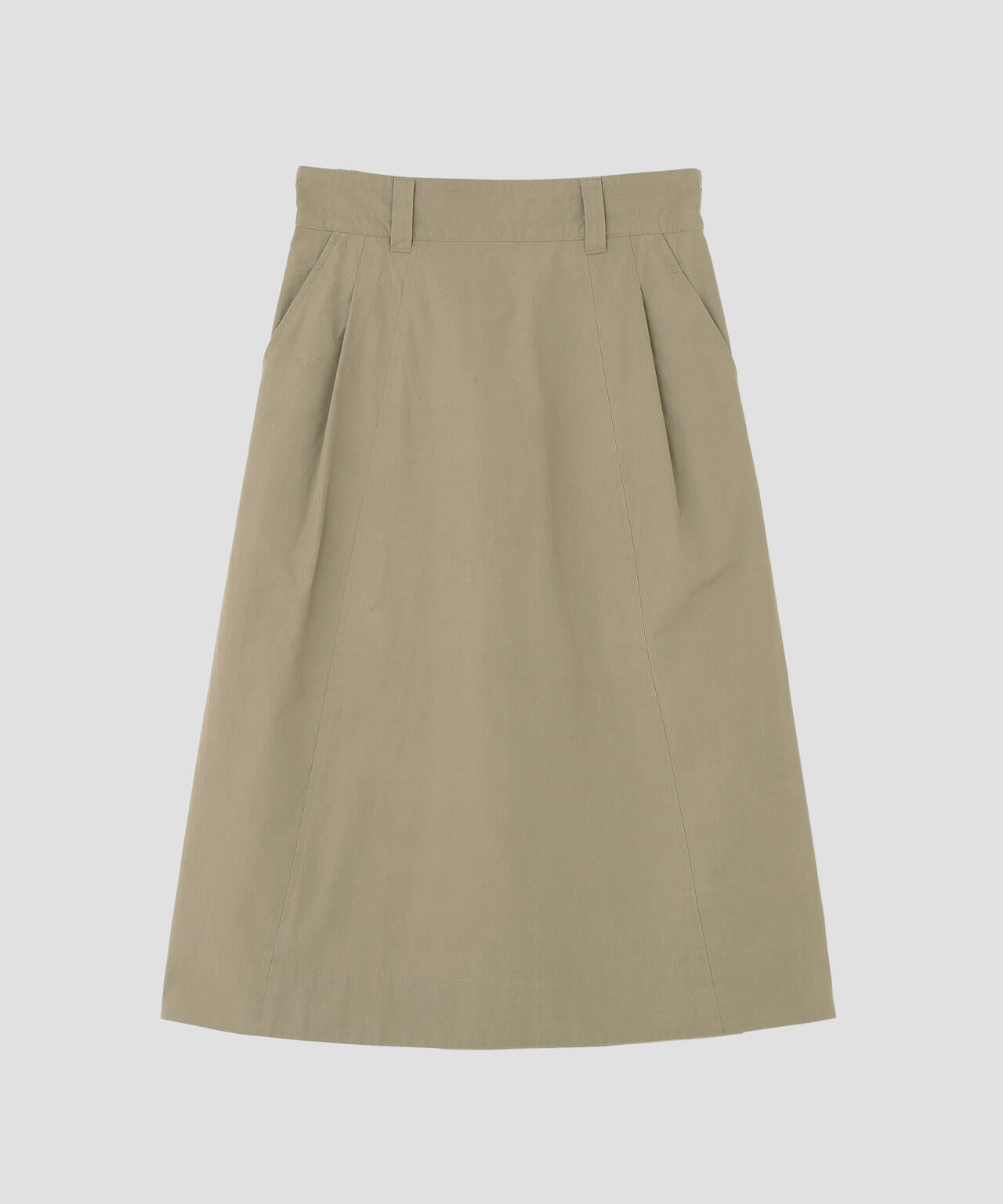 FINE COMPACT COTTON POPLIN SKIRT