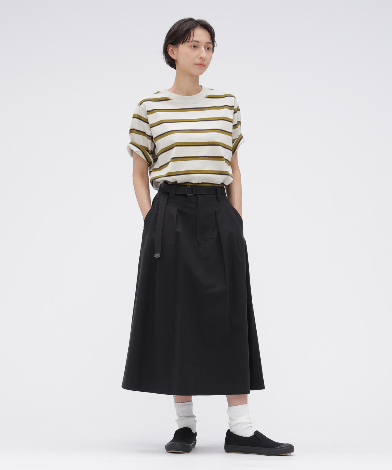 LIGHTWEIGHT COTTON NYLON TWILL SKIRT