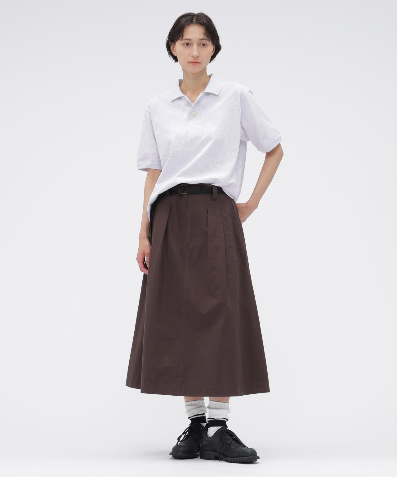 LIGHTWEIGHT COTTON NYLON TWILL SKIRT