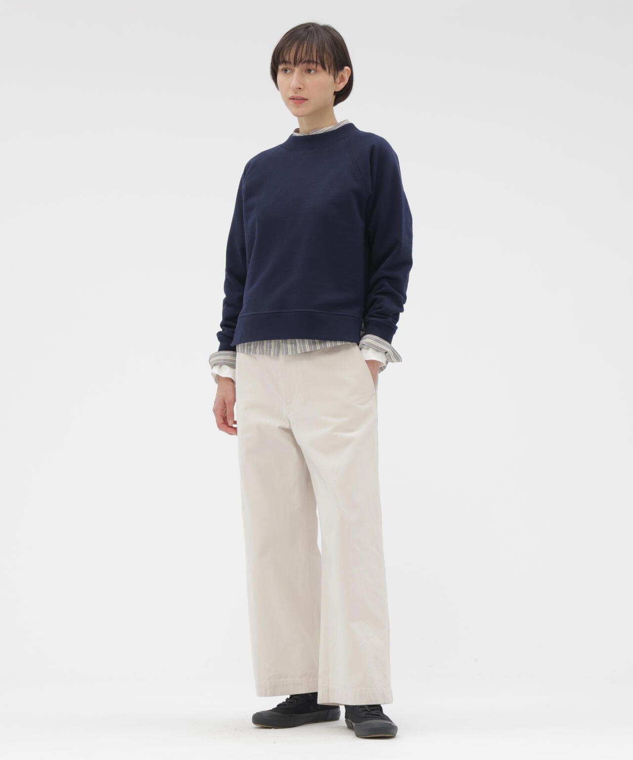 FADED COTTON TWILL TROUSERS