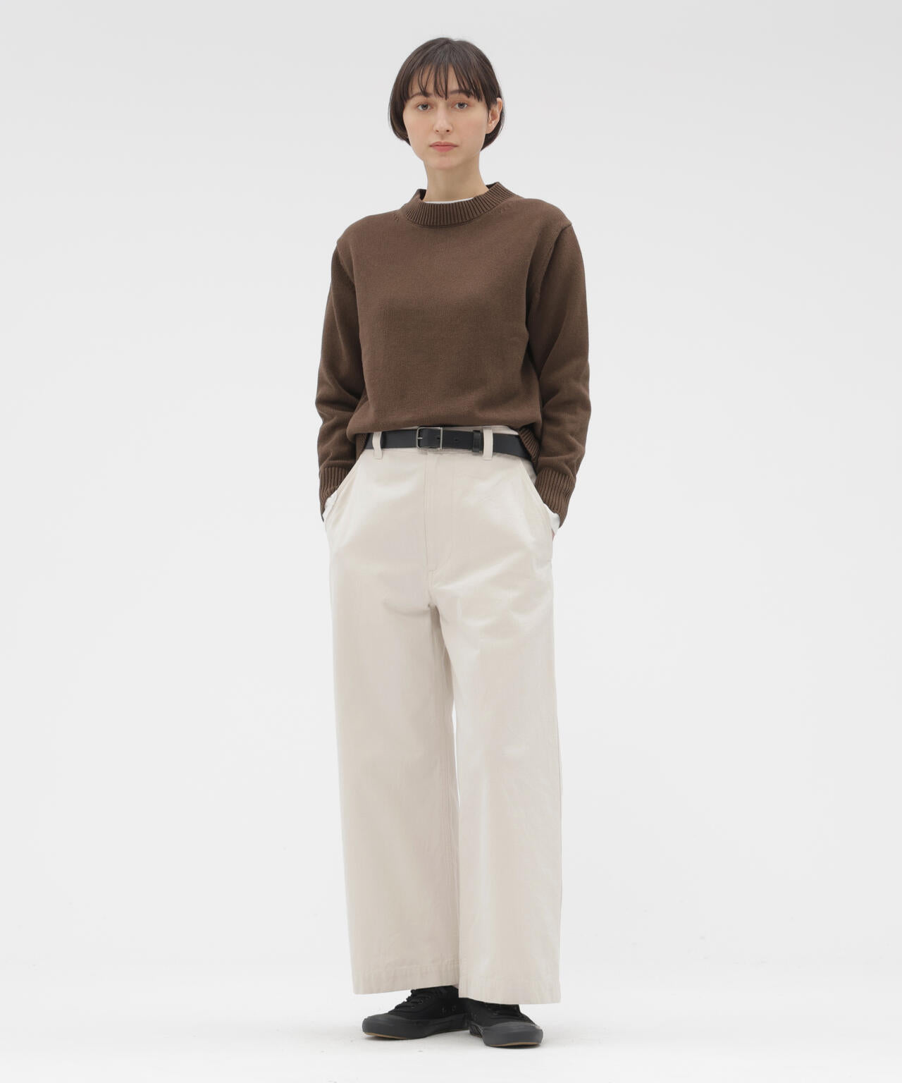 FADED COTTON TWILL TROUSERS