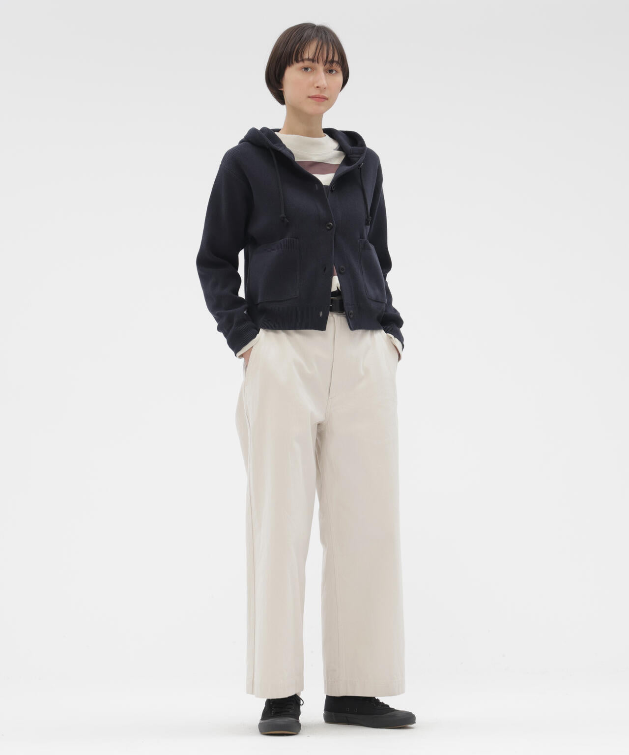 FADED COTTON TWILL TROUSERS