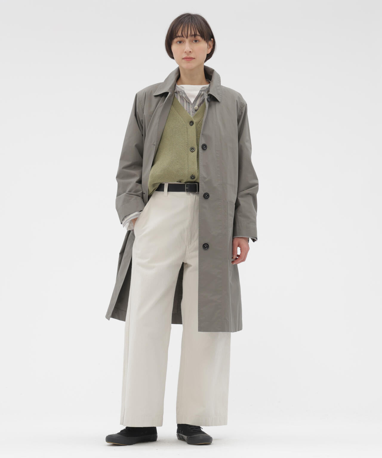 FADED COTTON TWILL TROUSERS