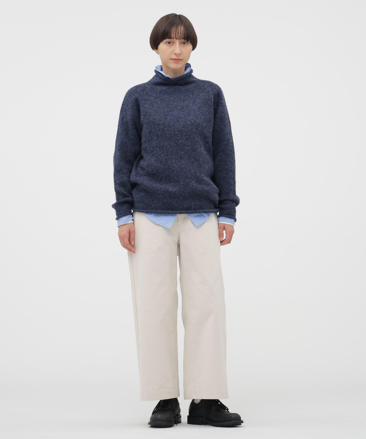 FADED COTTON TWILL TROUSERS