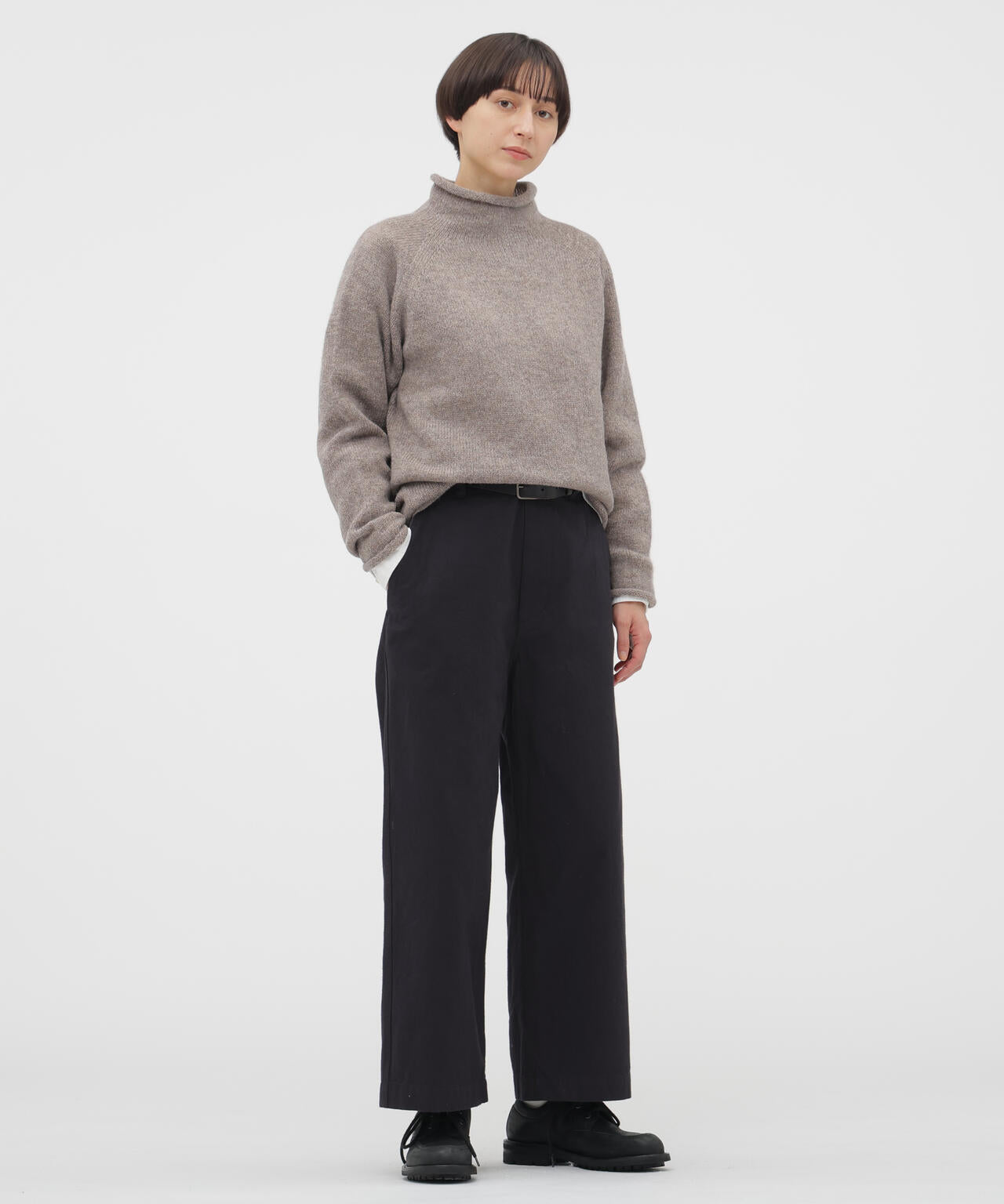 FADED COTTON TWILL TROUSERS