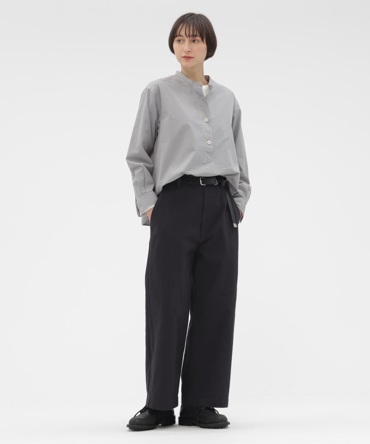 FADED COTTON TWILL TROUSERS