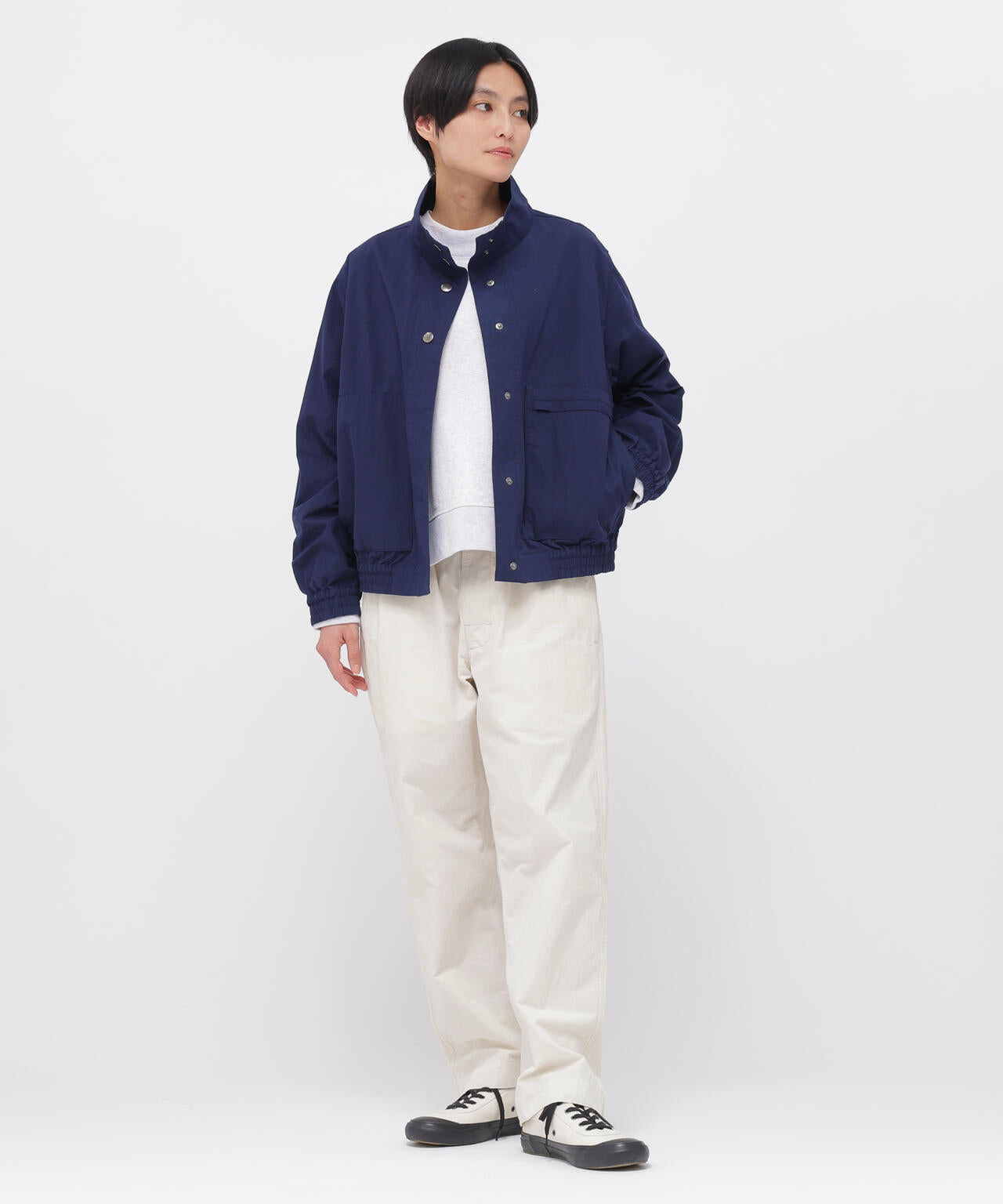 CRISP COTTON CHAMBRAY TROUSERS