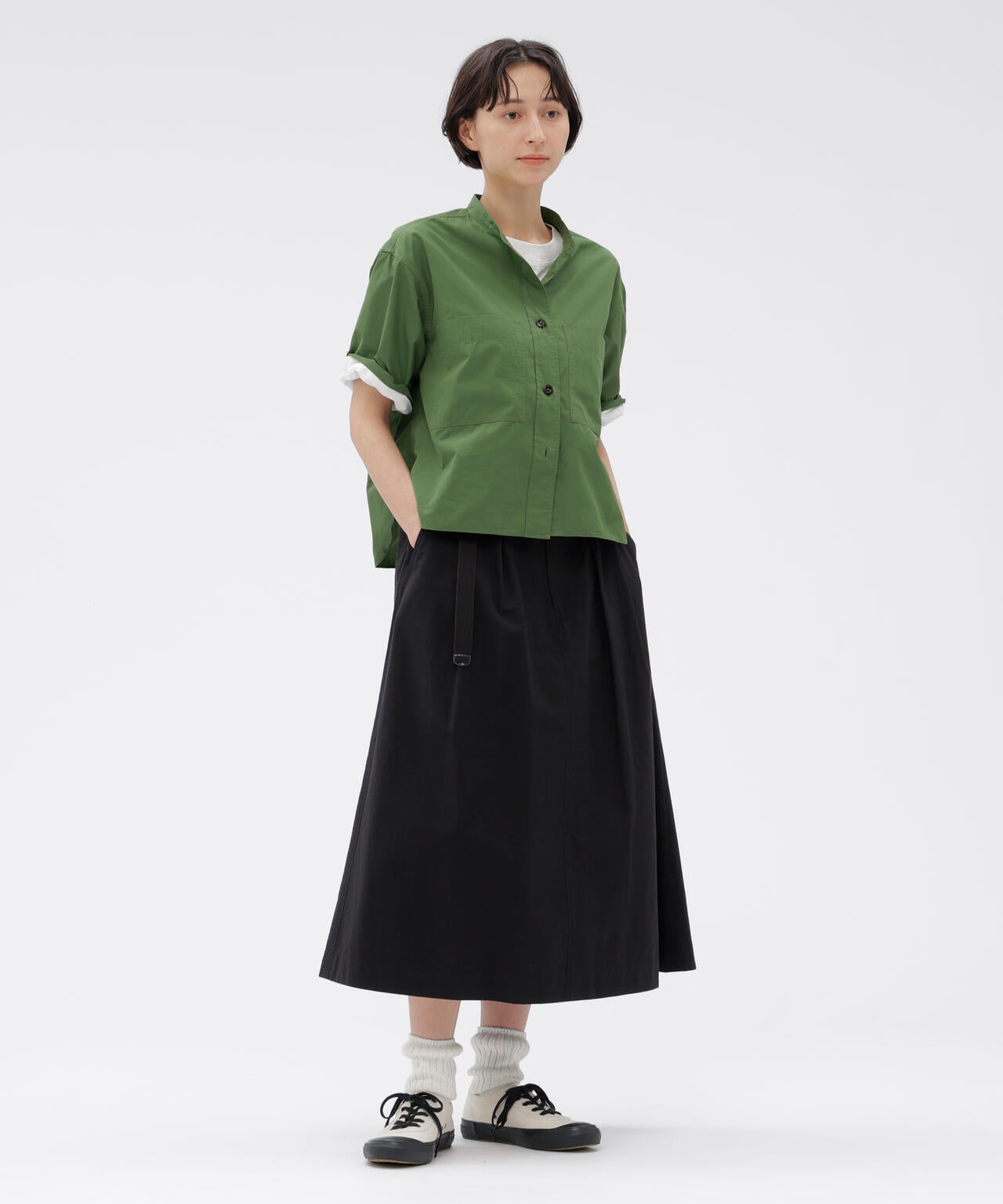 COTTON NYLON VOILE POPLIN SHIRT
