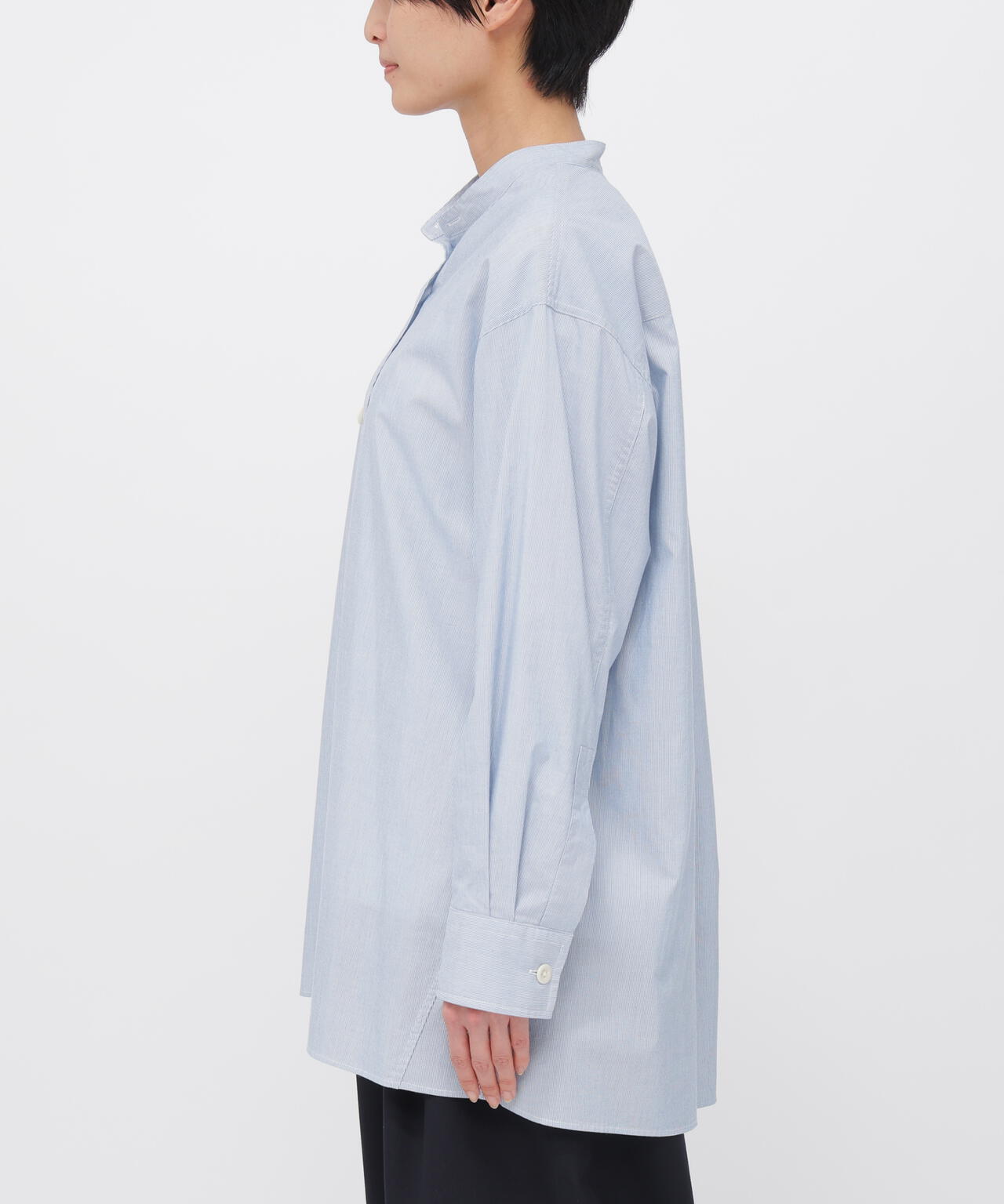 WORN COTTON HAIRLINE STRIPE SHIRT