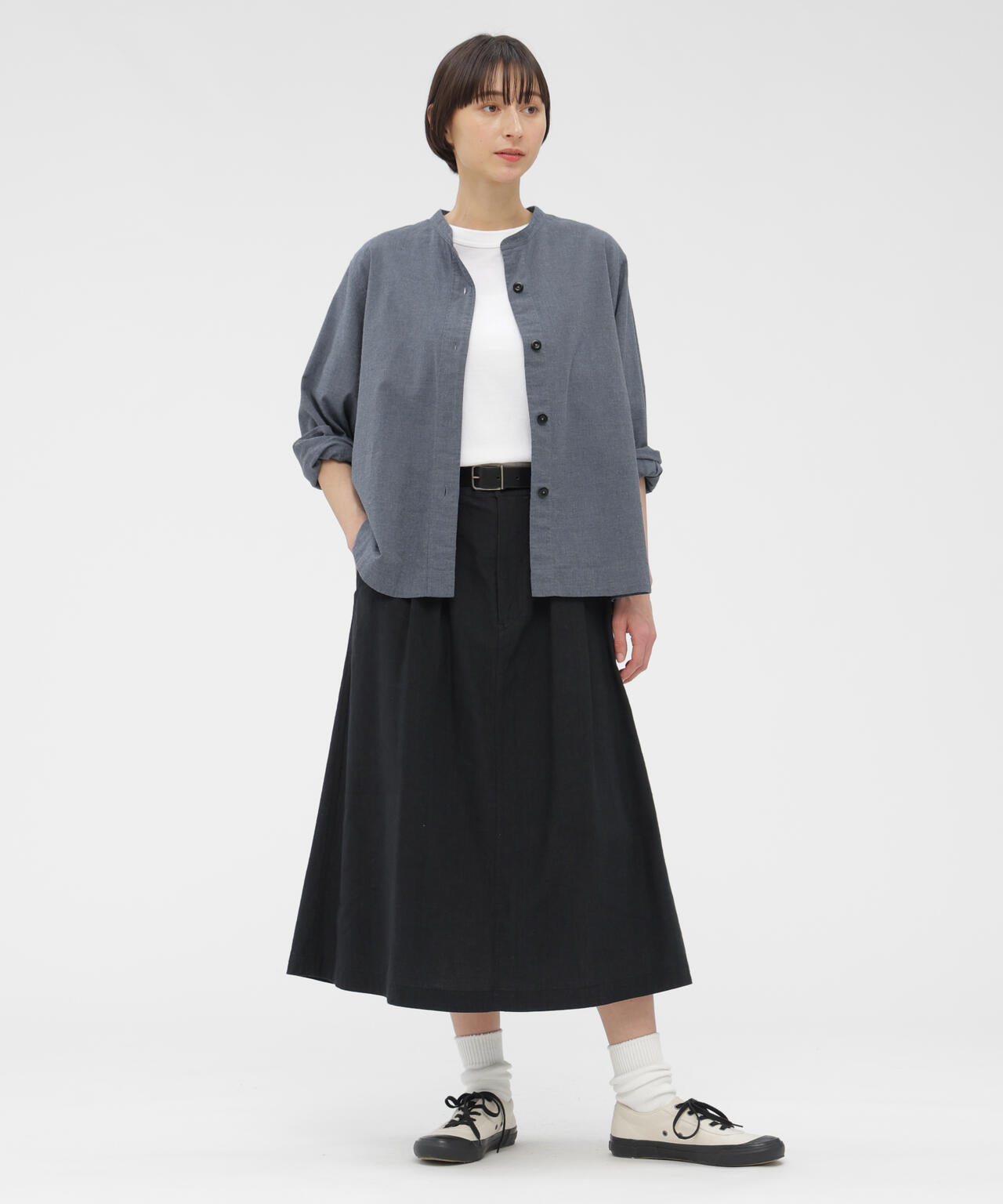 TOP DYED COTTON POPLIN SHIRT