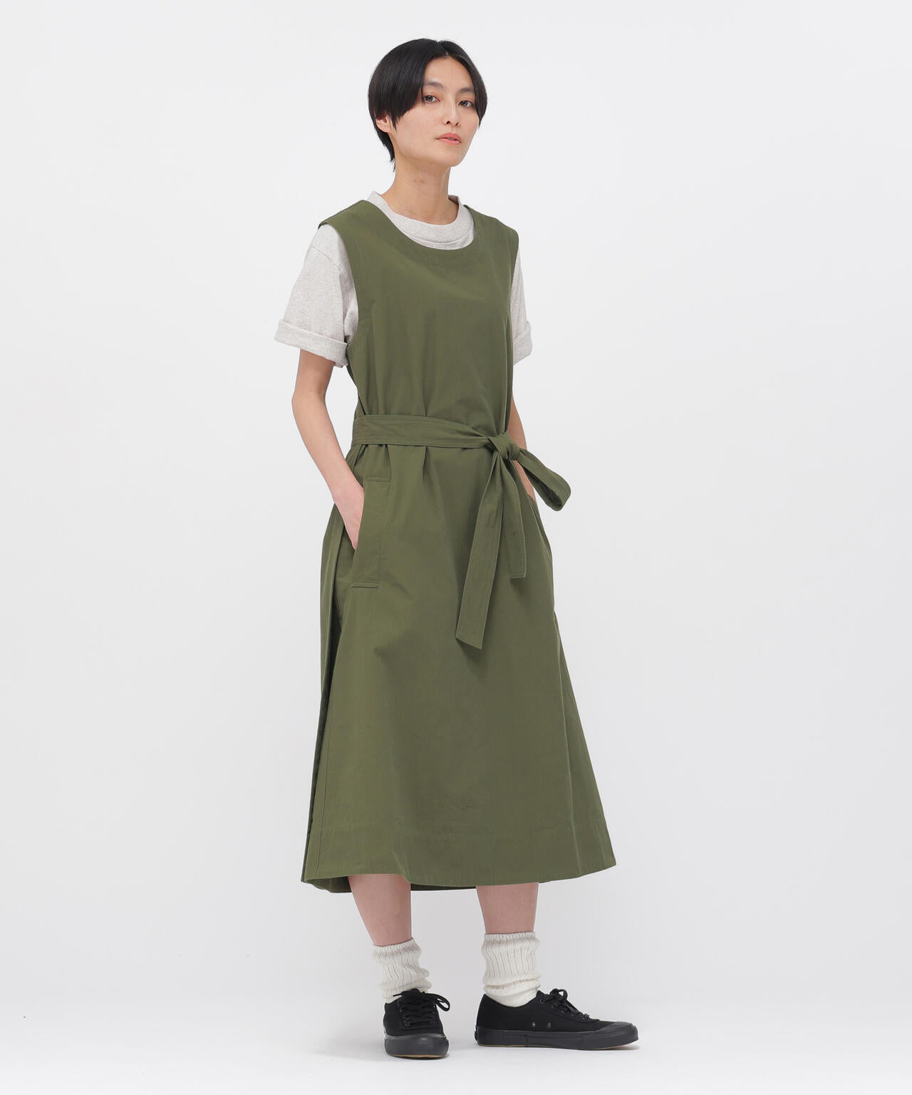 CRISP COTTON CHAMBRAY DRESS