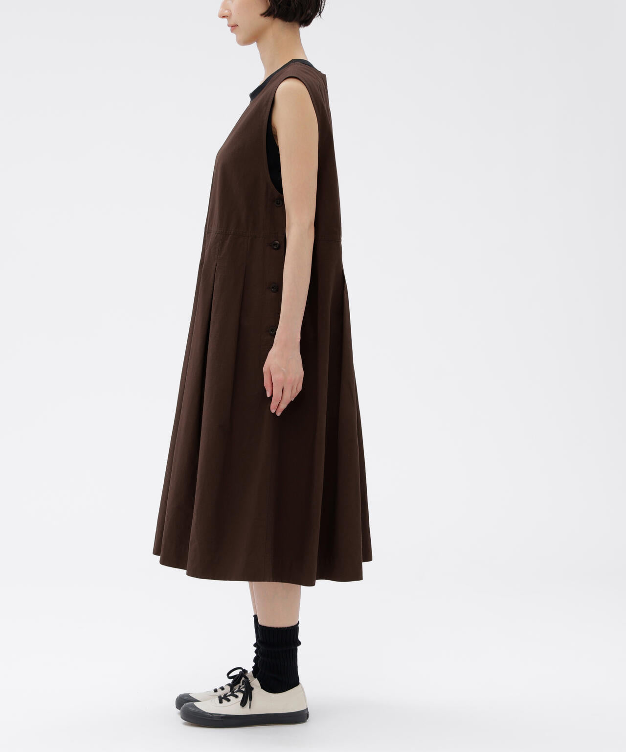 LIGHTWEIGHT COTTON NYLON TWILL DRESS