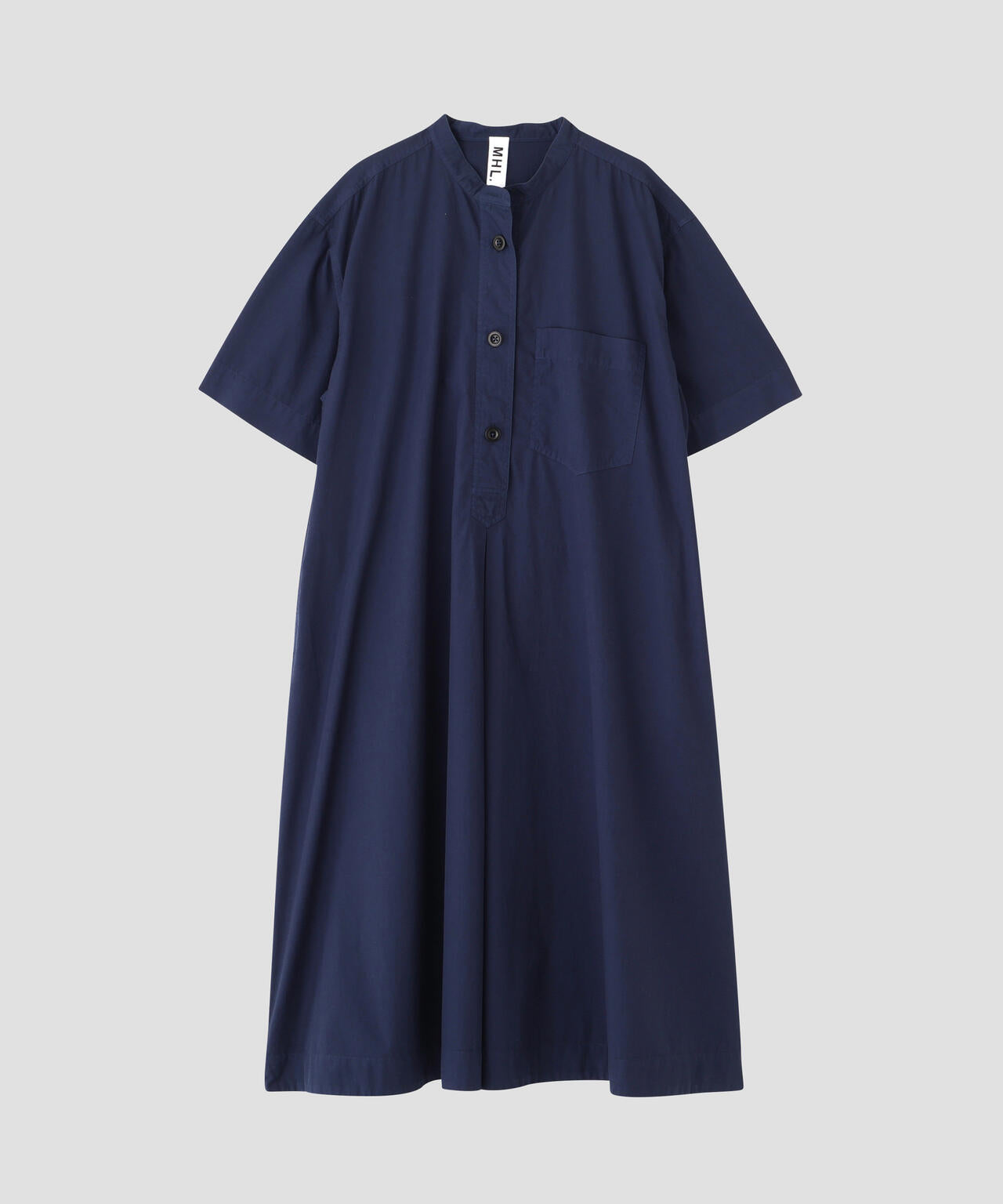 GARMENT DYED COTTON POPLIN DRESS