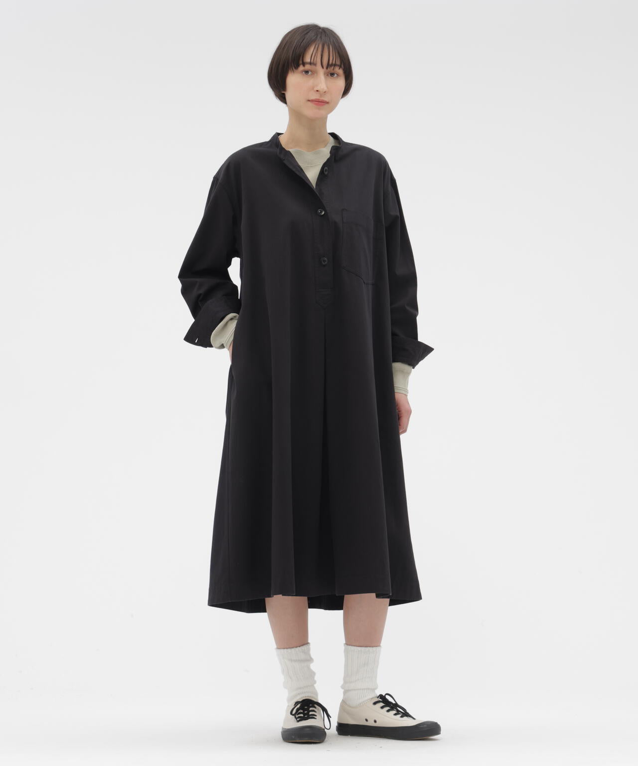 BRUSHED SOFT COTTON TWILL DRESS