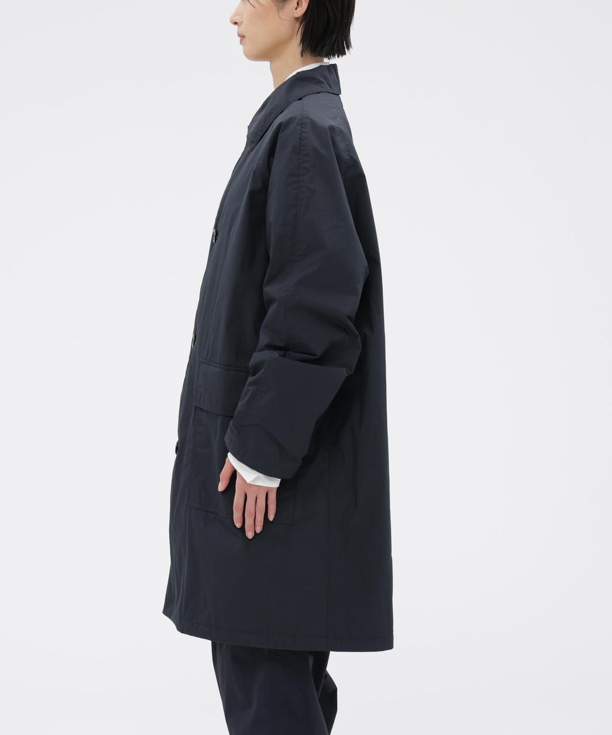 COTTON NYLON POPLIN COAT