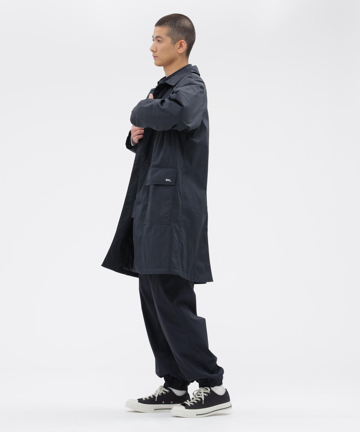 COTTON NYLON POPLIN COAT