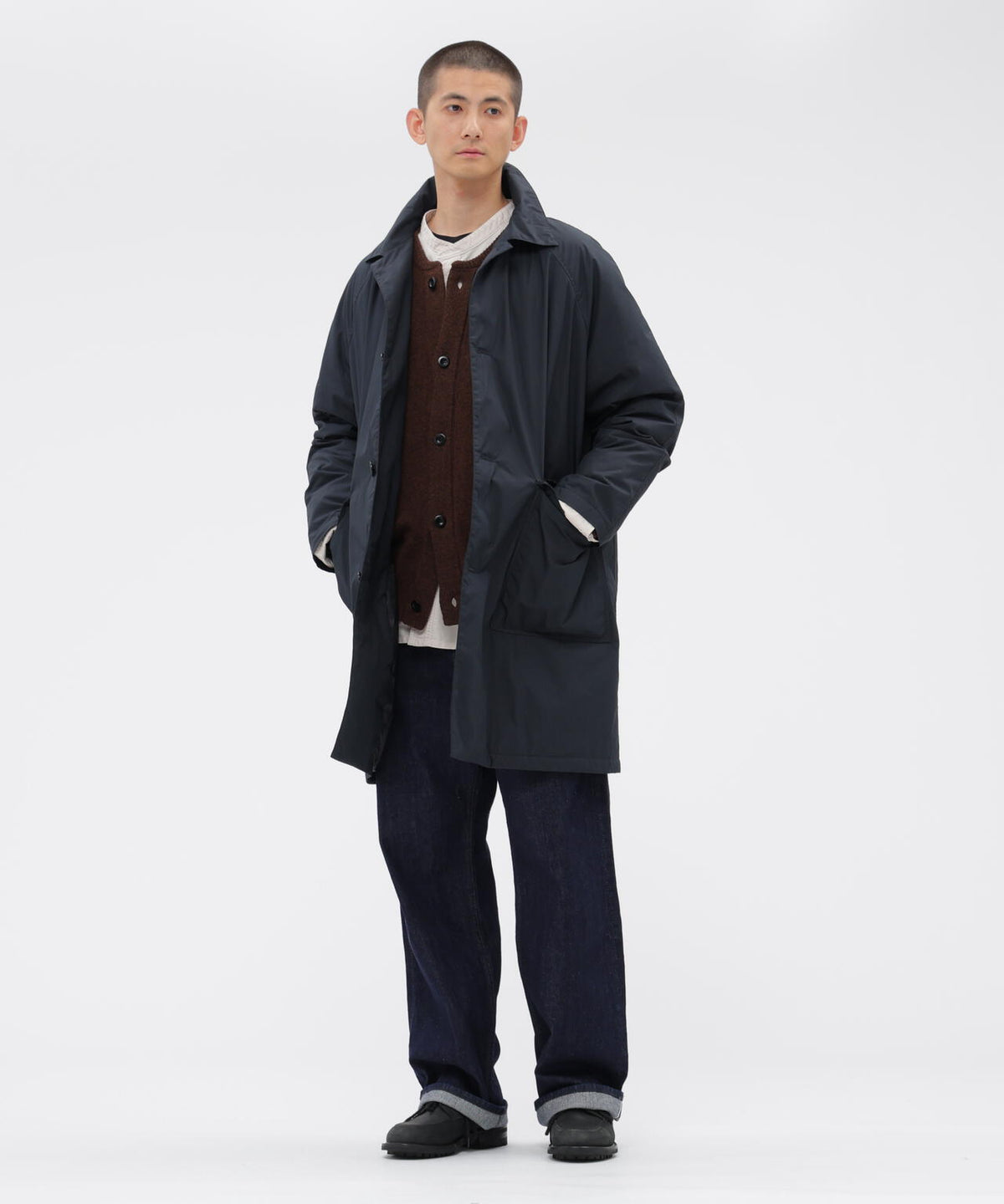 COTTON NYLON POPLIN COAT