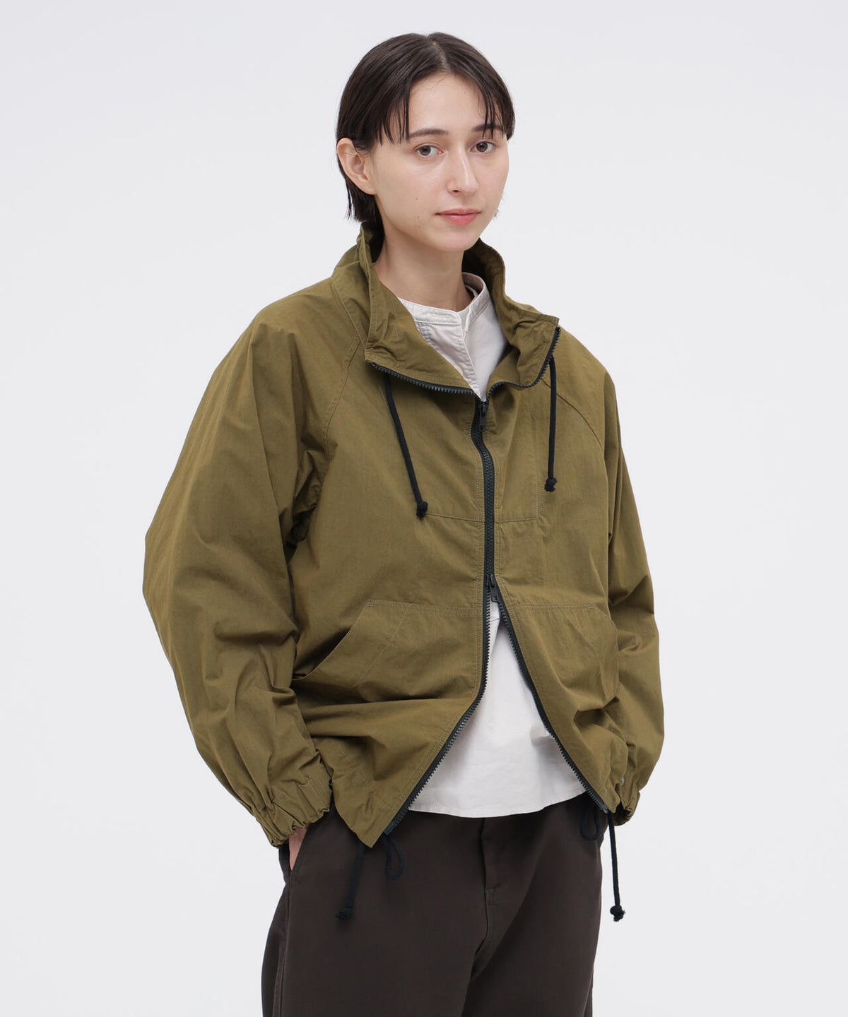COTTON NYLON PLAINWEAVE BLOUSON