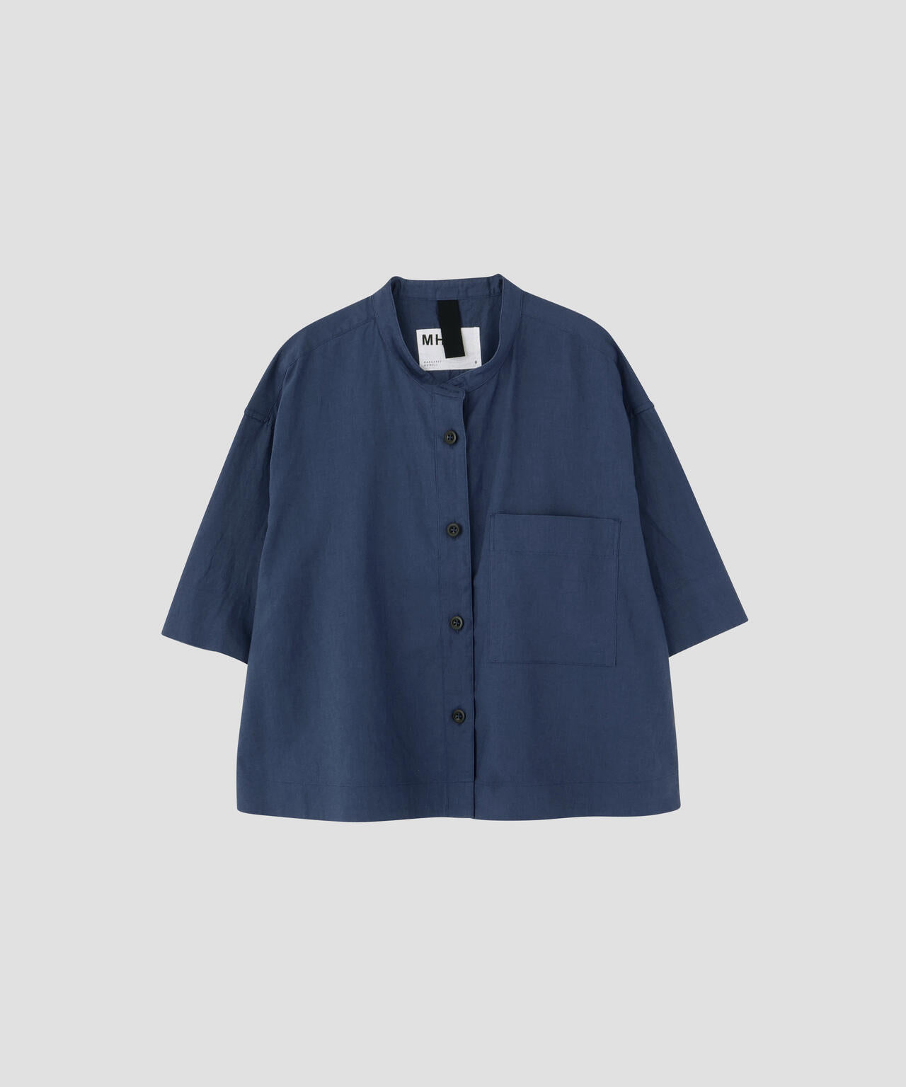 SURFACE DYED COTTON LINEN SHIRT