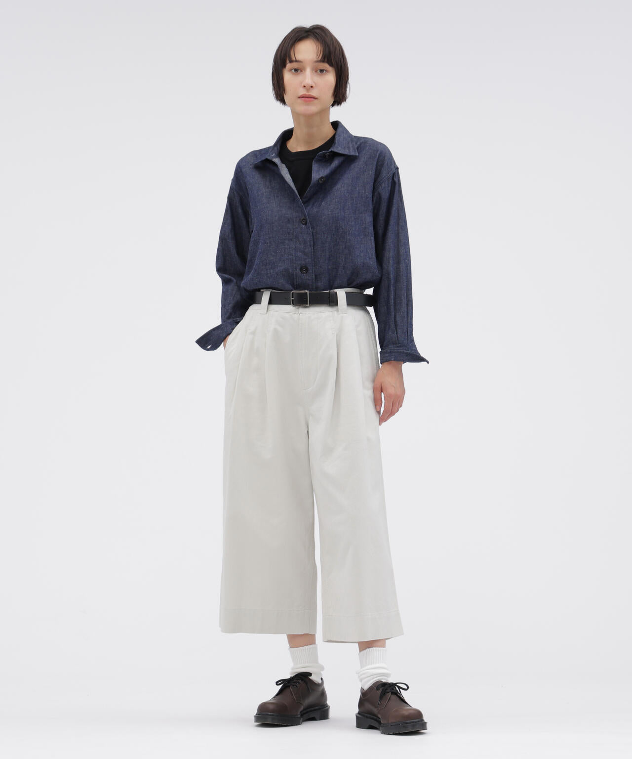COTTON LINEN DENIM SHIRT