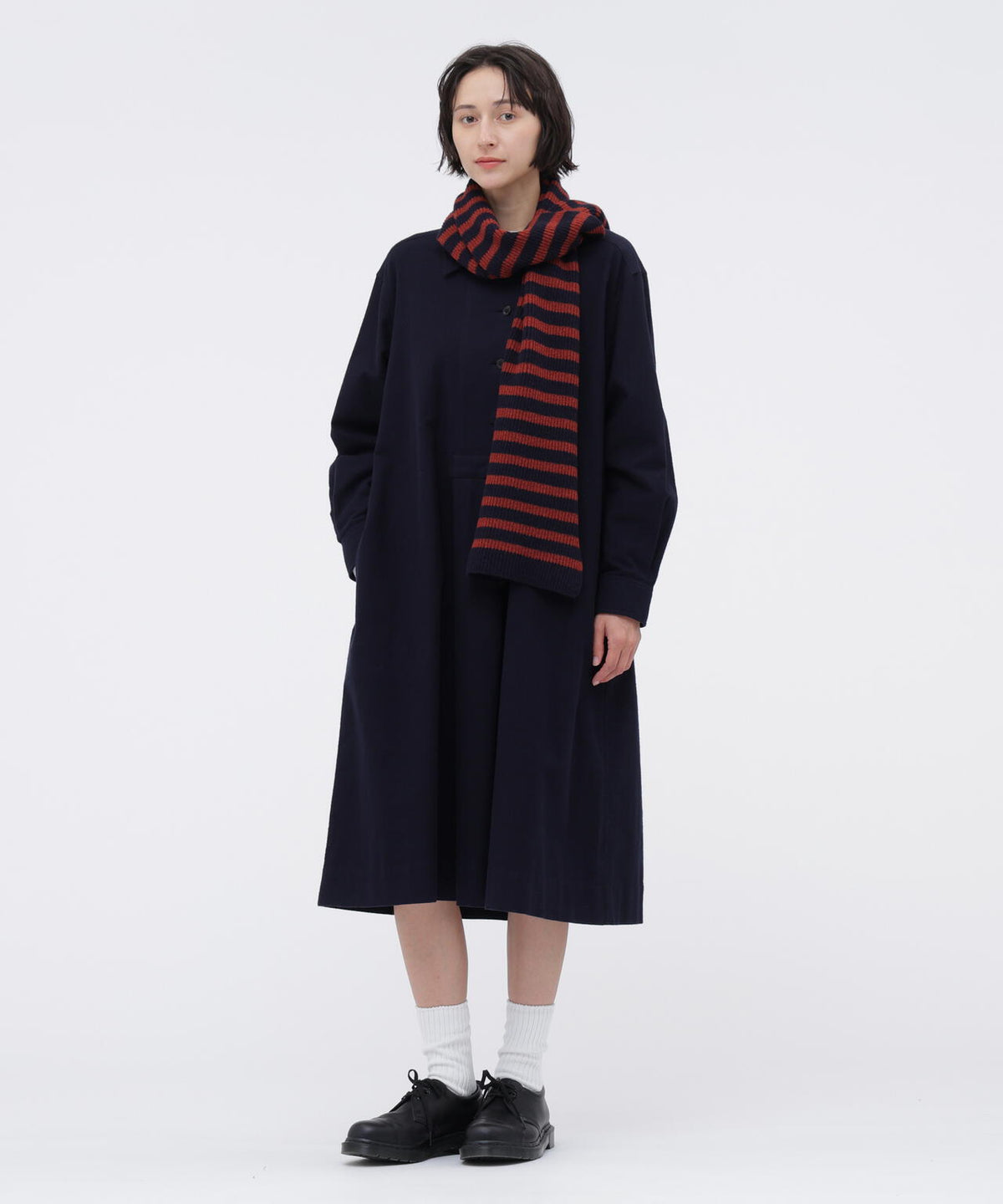 COMPACT BRUSHED COTTON DRESS
