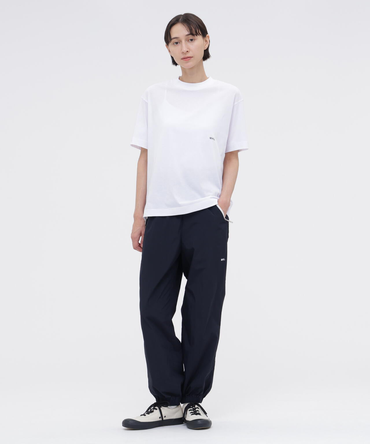 MHL. UTILITY WEAR COTTON POLYESTER PLAIN JERSEY TOP