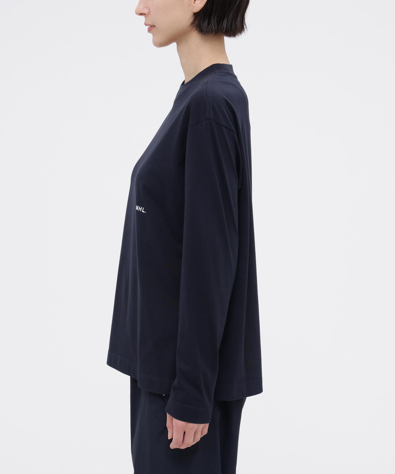 MHL. UTILITY WEAR COTTON POLYESTER PLAIN JERSEY TOP