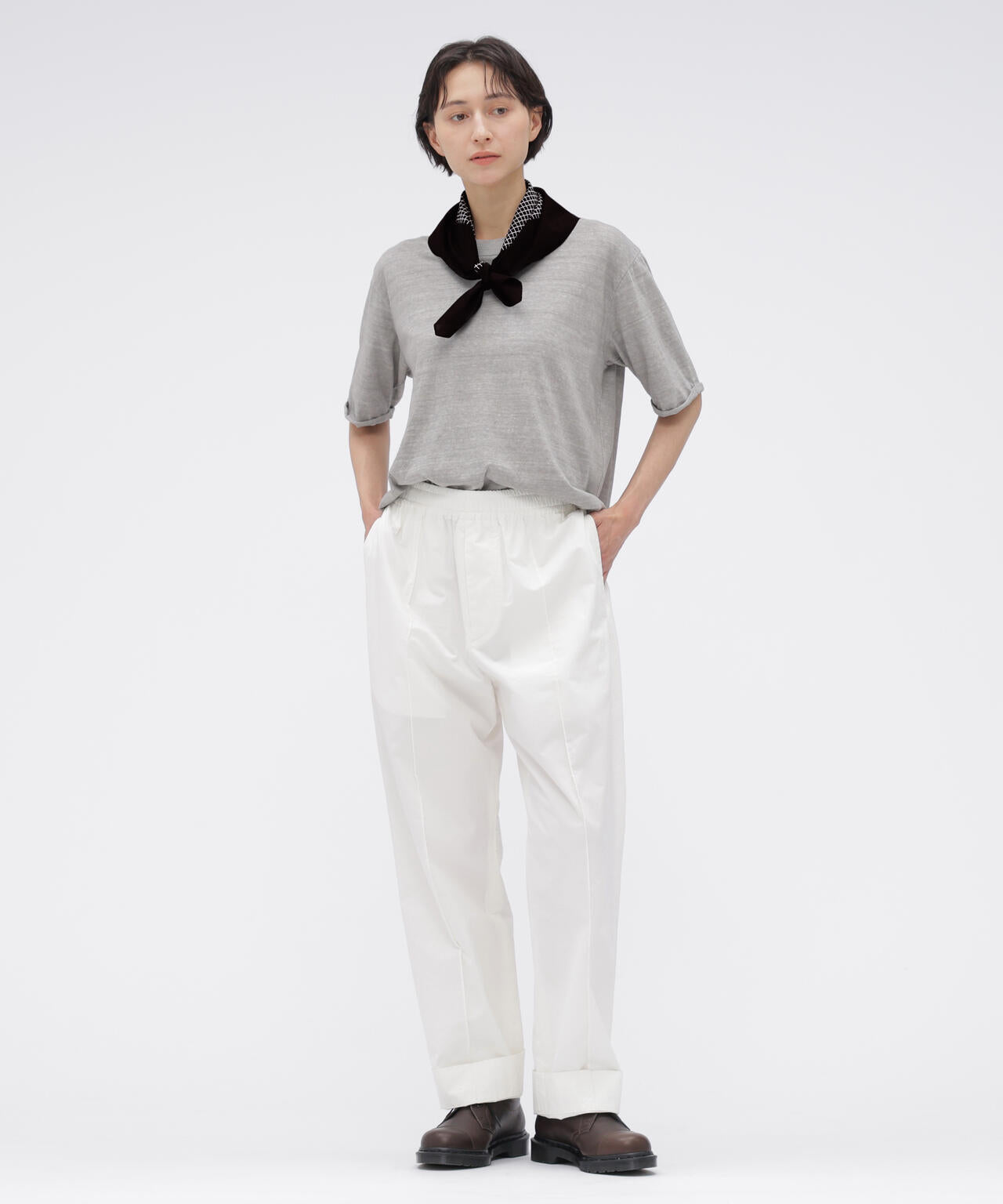 PLAIN GRID SCARF