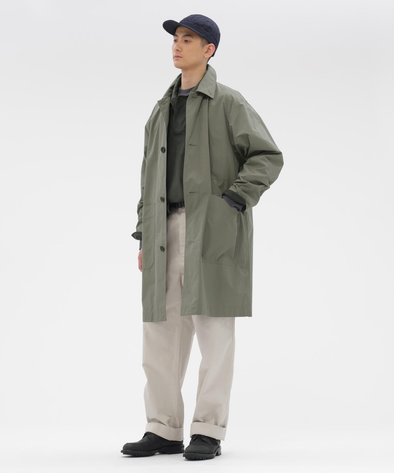 PROOFED COTTON POPLIN COAT
