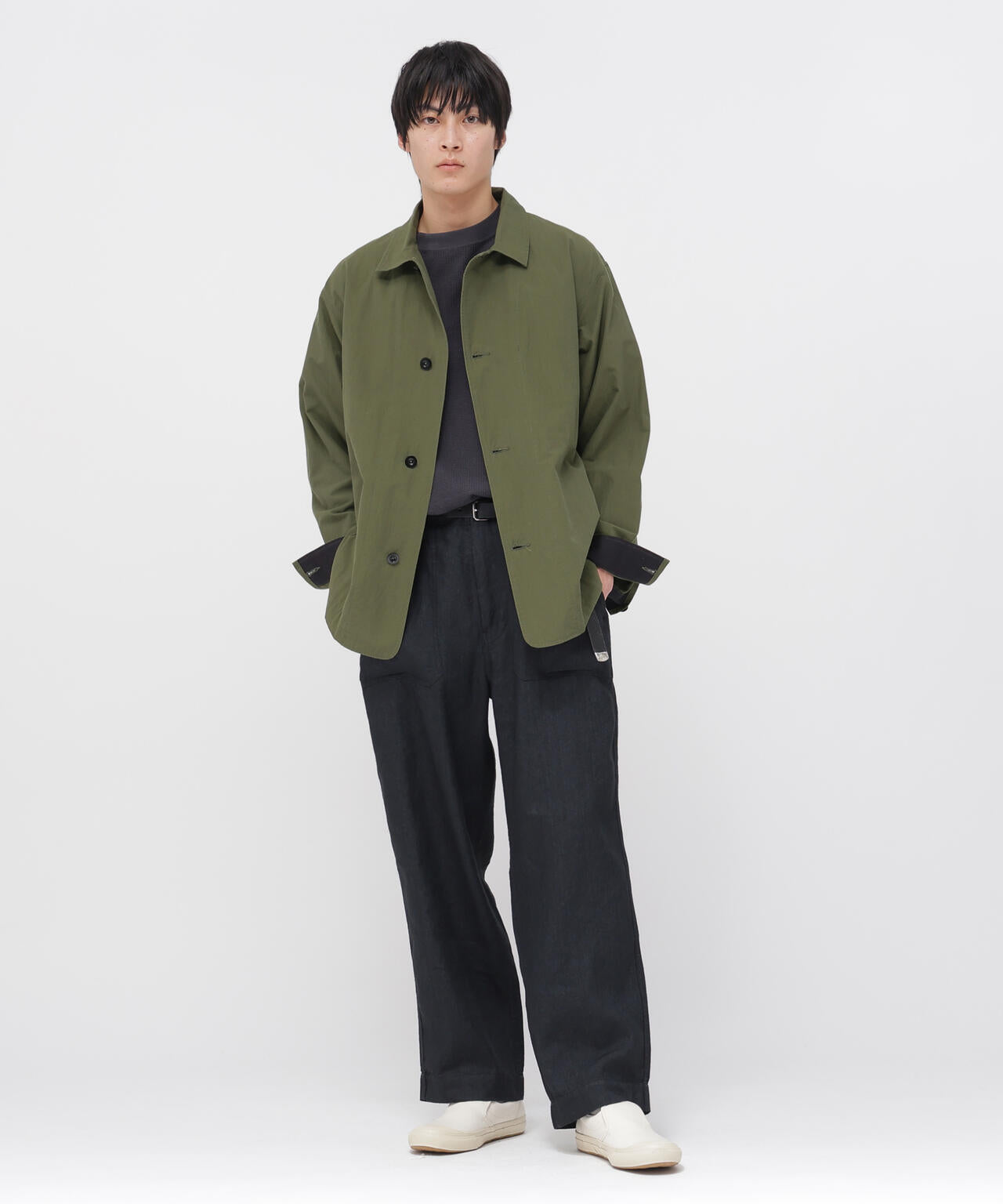 CRISP COTTON CHAMBRAY BLOUSON