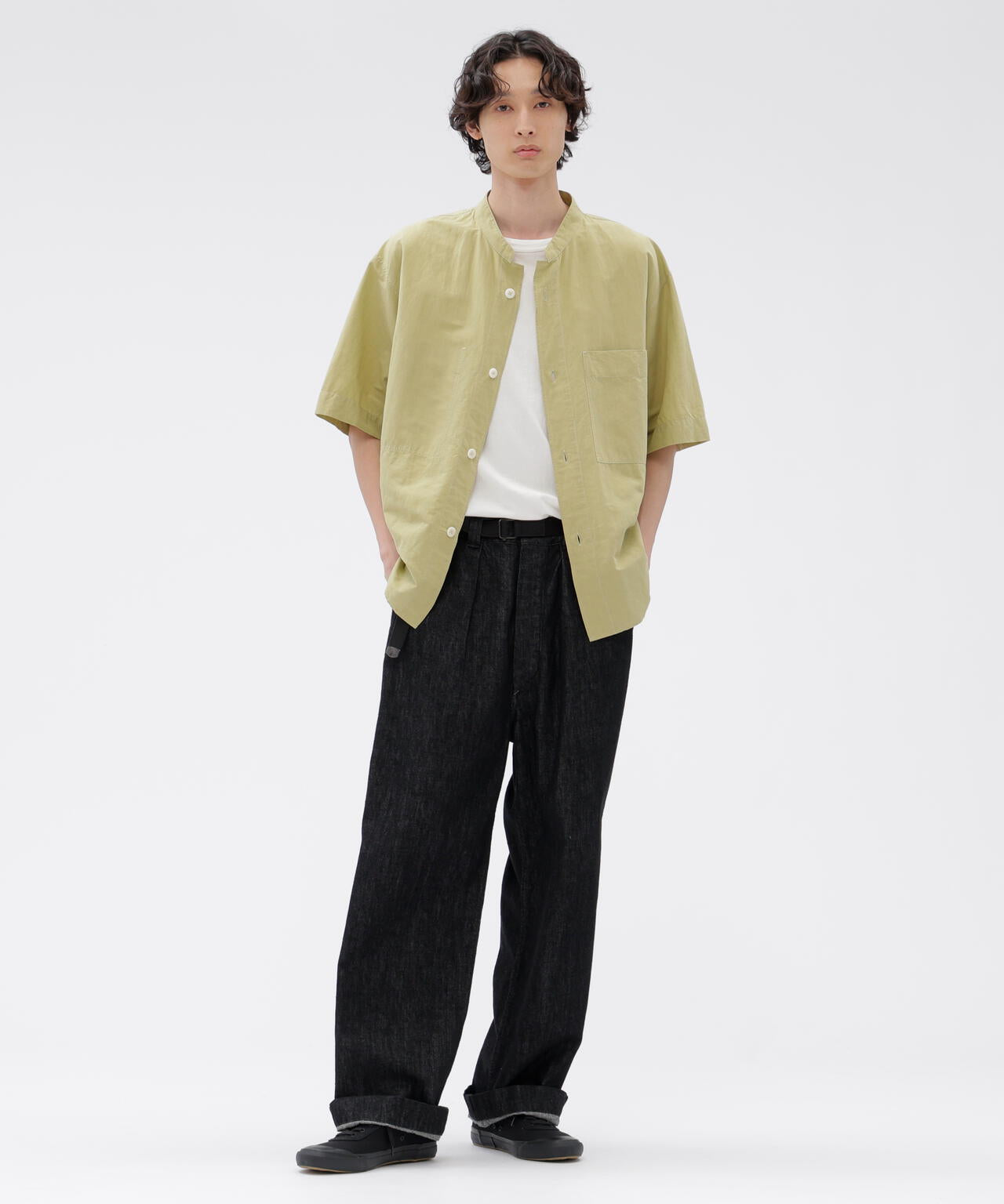 CANTON BLACK LIGHT DENIM TROUSERS