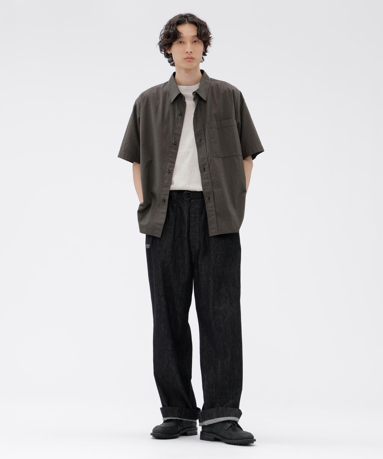 CANTON BLACK LIGHT DENIM TROUSERS
