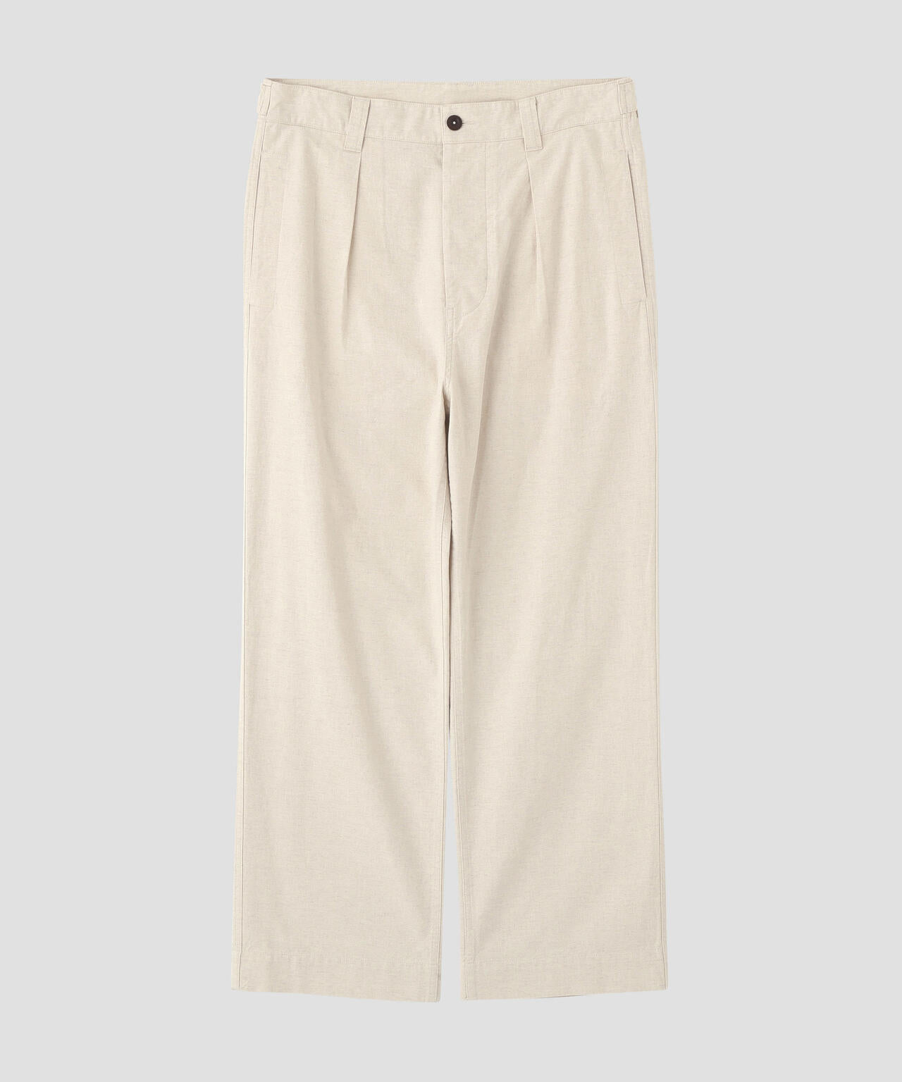 BELGIAN LINEN COTTON PLAINWEAVE TROUSERS