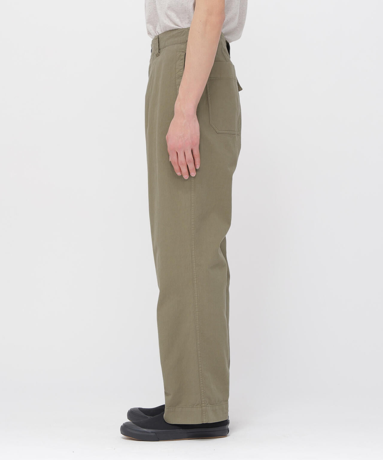BELGIAN LINEN COTTON PLAINWEAVE TROUSERS