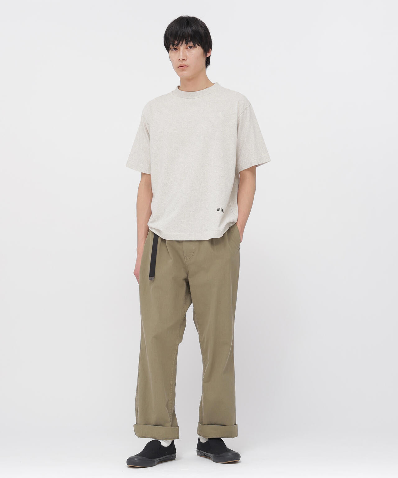 BELGIAN LINEN COTTON PLAINWEAVE TROUSERS