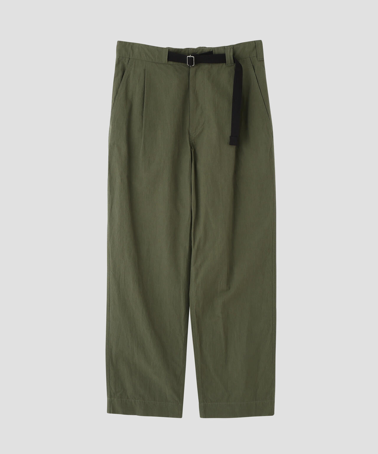 CRISP COTTON CHAMBRAY TROUSERS