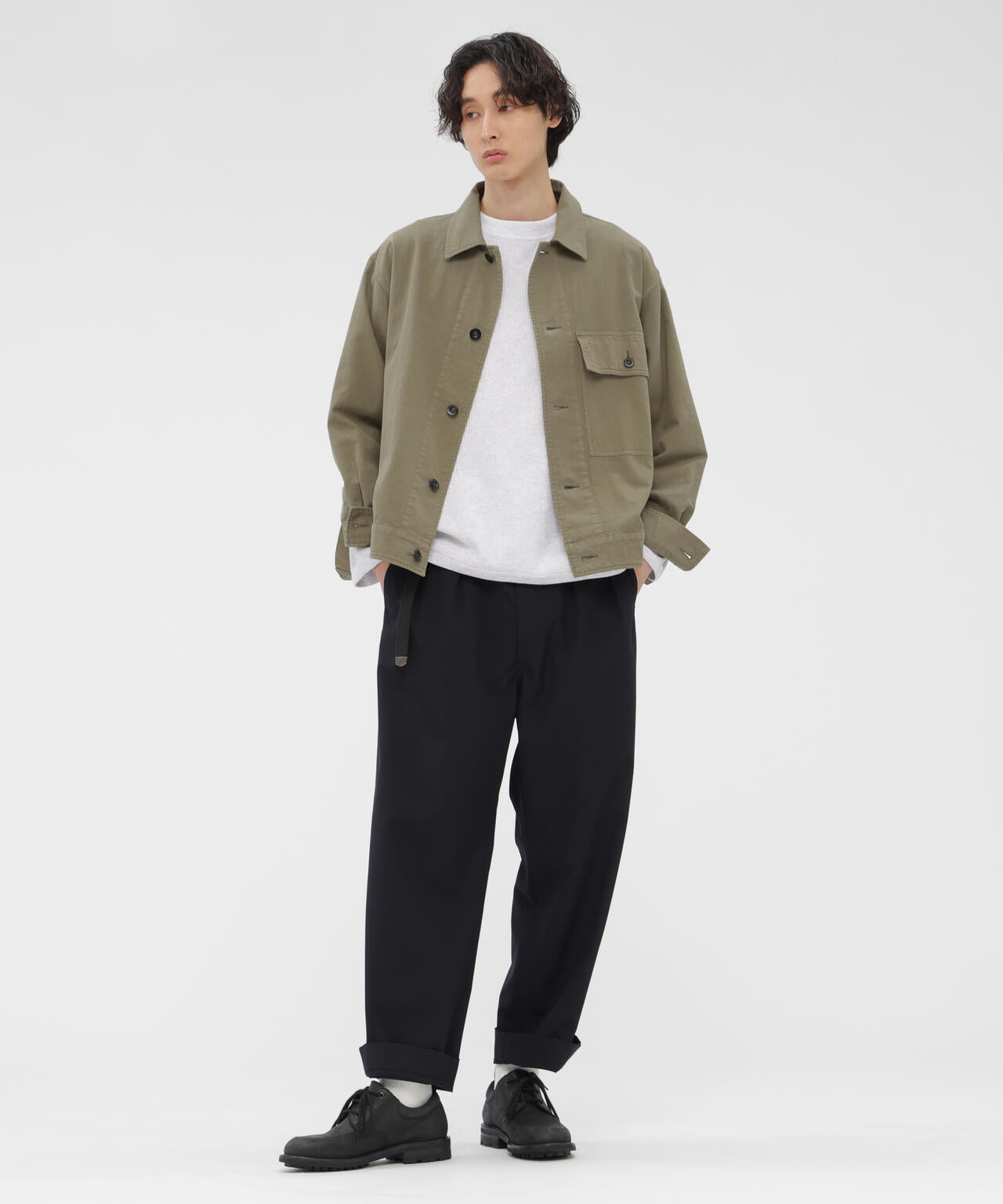 UNIFORM WOOL POLYESTER TROUSERS