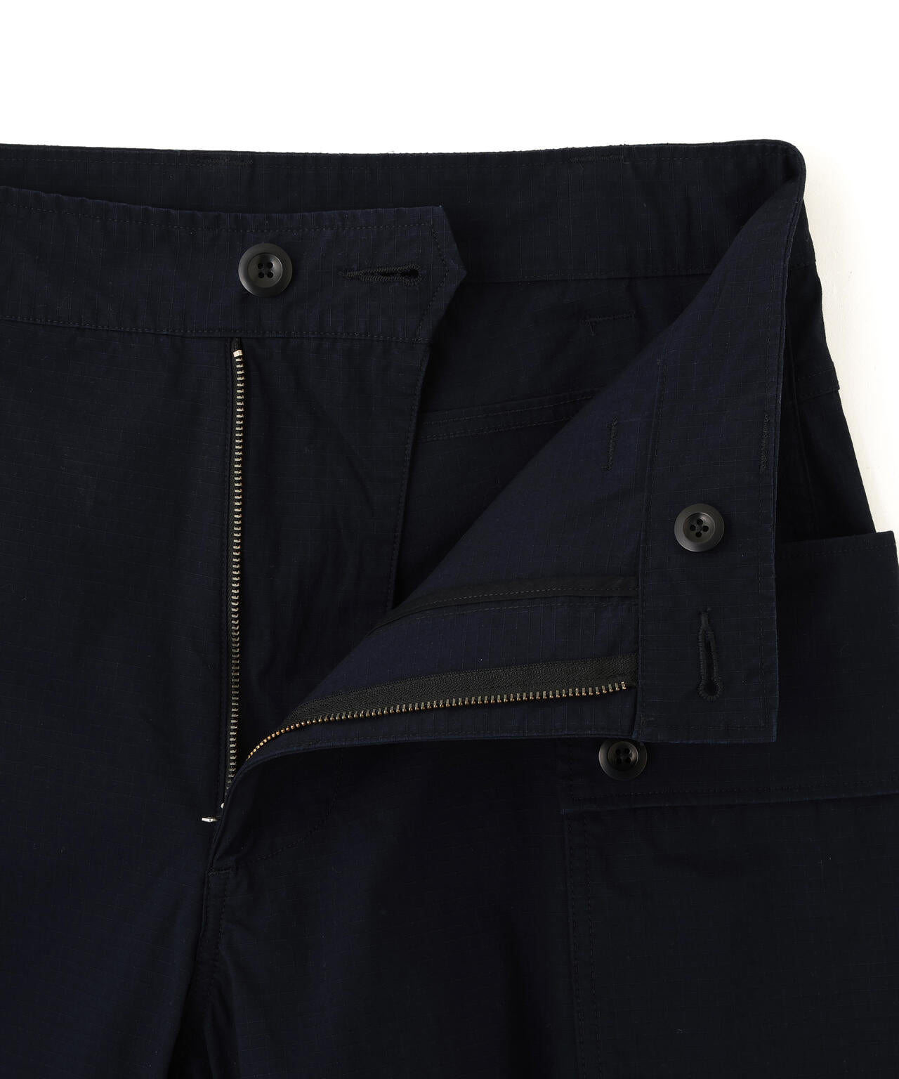 WASHED COTTON NYLON RIPSTOP TROUSERS