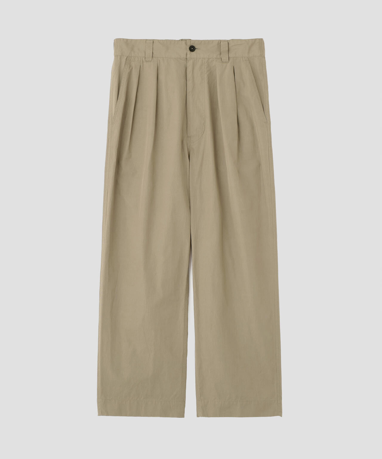 FINE COMPACT COTTON POPLIN TROUSERS