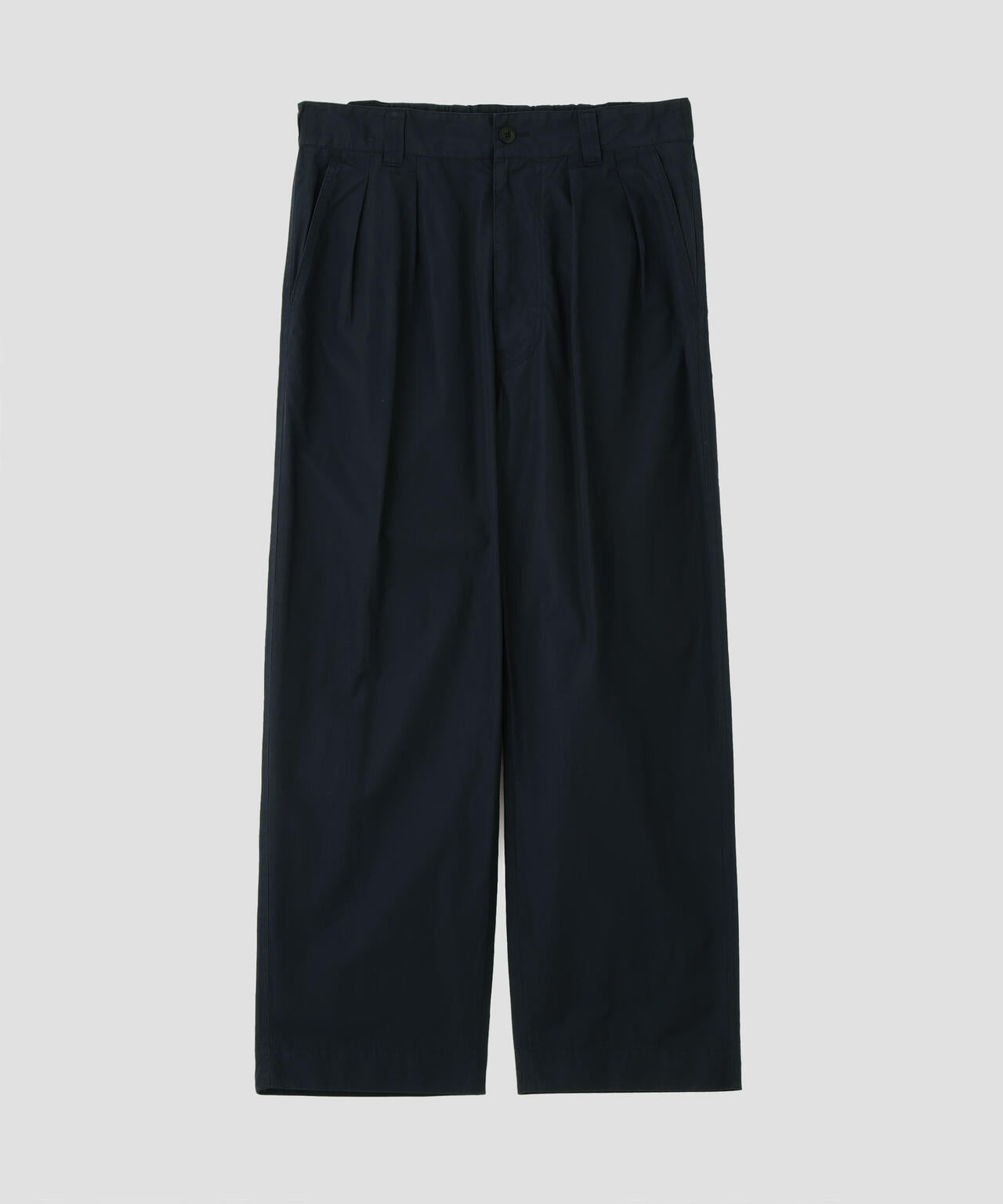 FINE COMPACT COTTON POPLIN TROUSERS