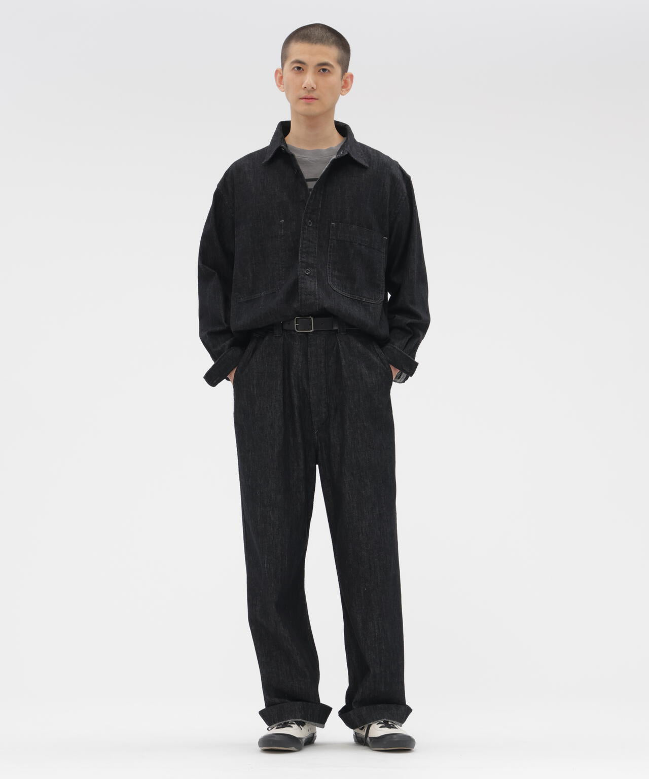 CANTON BLACK LIGHT DENIM SHIRT