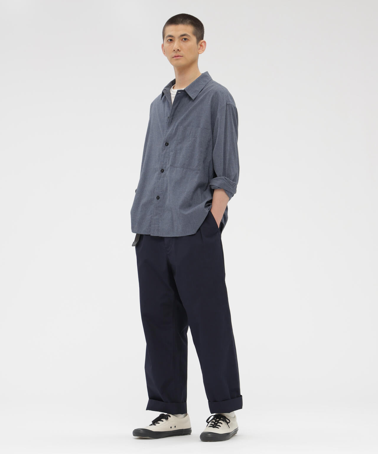 TOP DYED COTTON POPLIN SHIRT