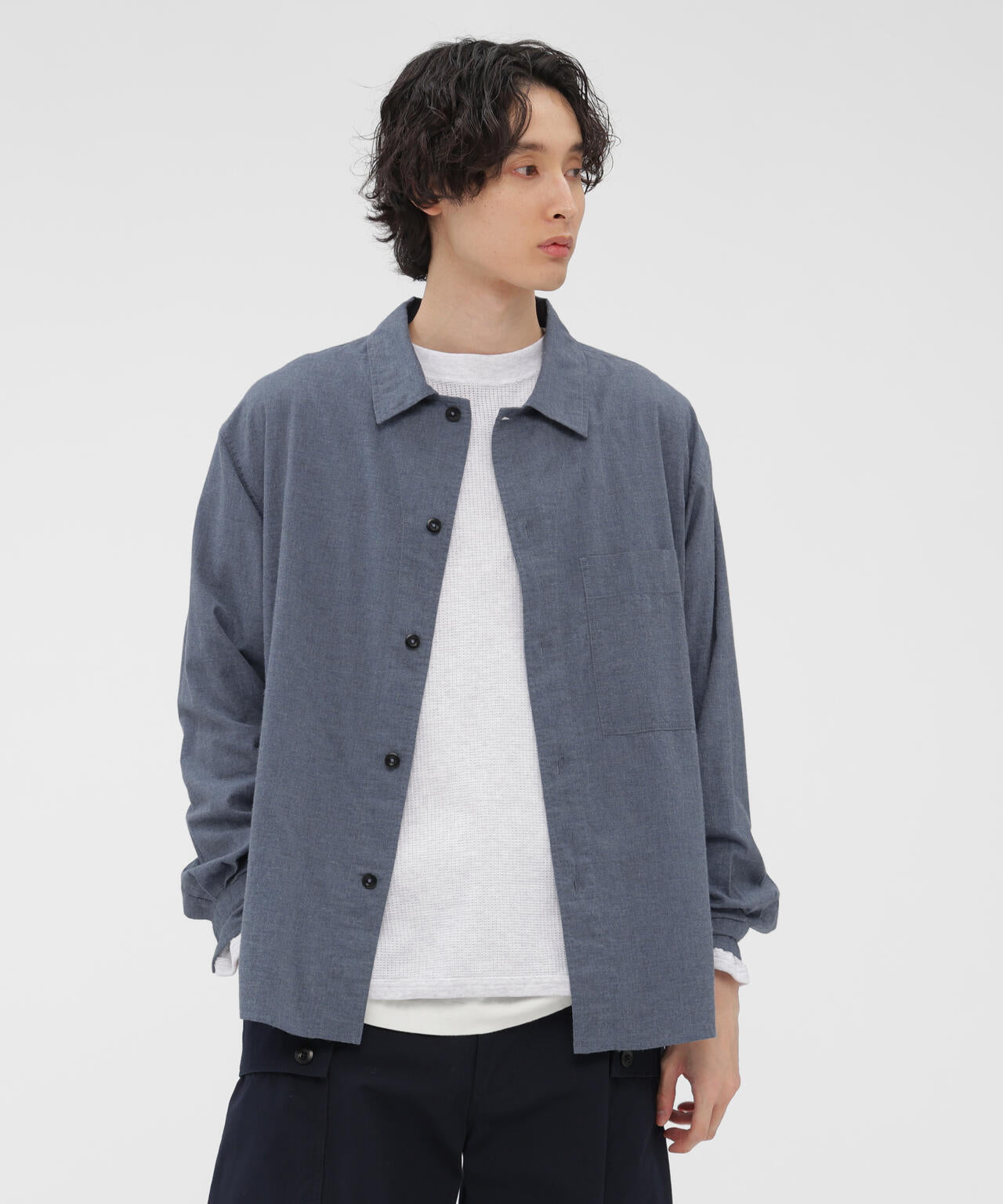 TOP DYED COTTON POPLIN SHIRT