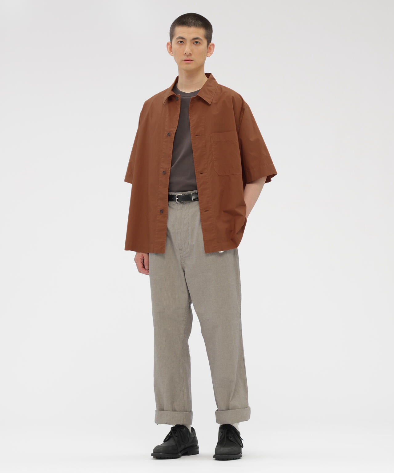 COTTON RAMIE POPLIN SHIRT