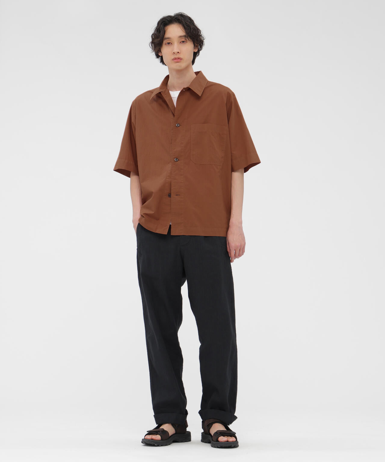 COTTON RAMIE POPLIN SHIRT