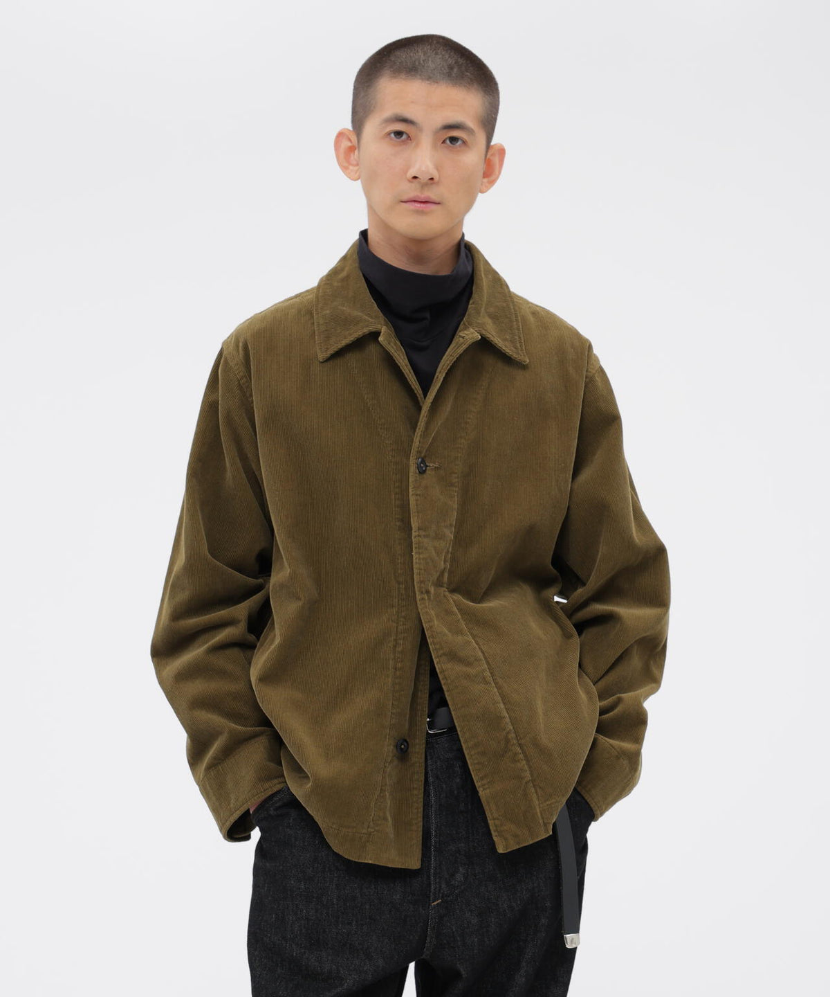 DRY COTTON NEEDLECORD SHIRT